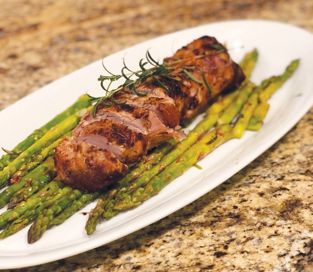 Roasted Rosemary Pork with Asparagus