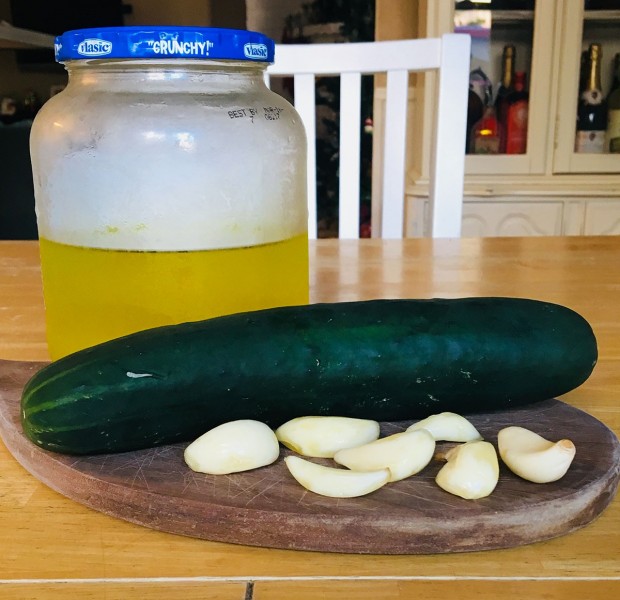 Pickled Garlic and Cucumber