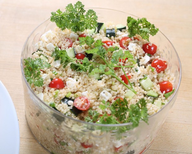 Quinoa with Cucumber, Tomato and Feta