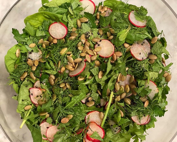 Herb, Radish and Seed Salad