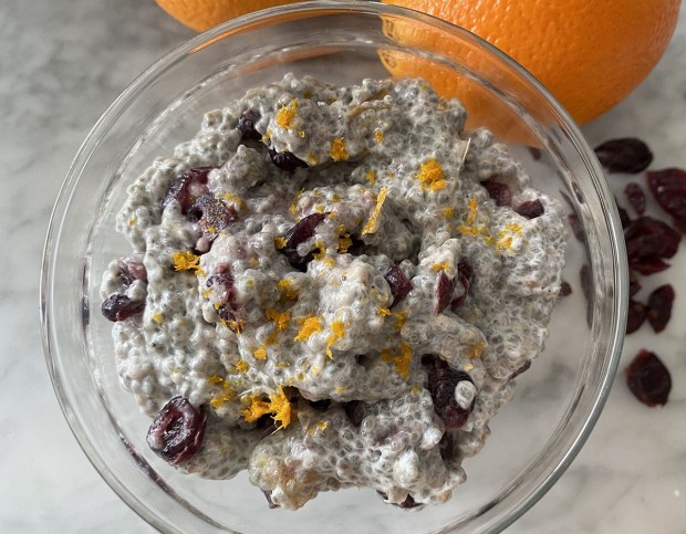 Orange Cranberry Chia Pudding