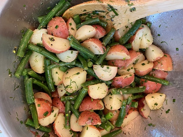 Potato Salad with Green Beans and Lots of Herbs