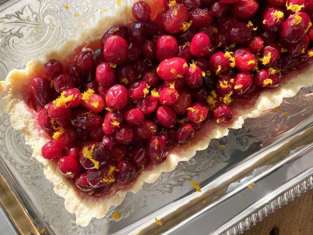 Cranberry-Orange Shortbread Tart