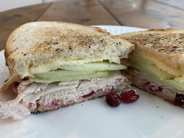 Turkey, Cranberry, Apple, and Brie Sandwich