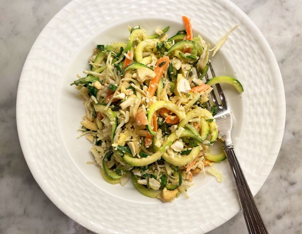 Sesame and Zucchini Noodle Salad