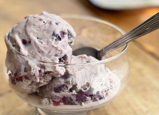 Blueberry Buttermilk Ice Cream