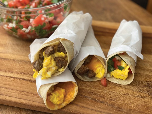 Pre-made breakfast tacos are fast, customizable, and good on-the-go