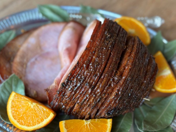Orange-Bourbon Glazed Ham