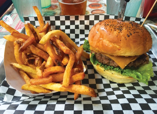 Try the 409ER Burger with a Lone Pint seasonal.