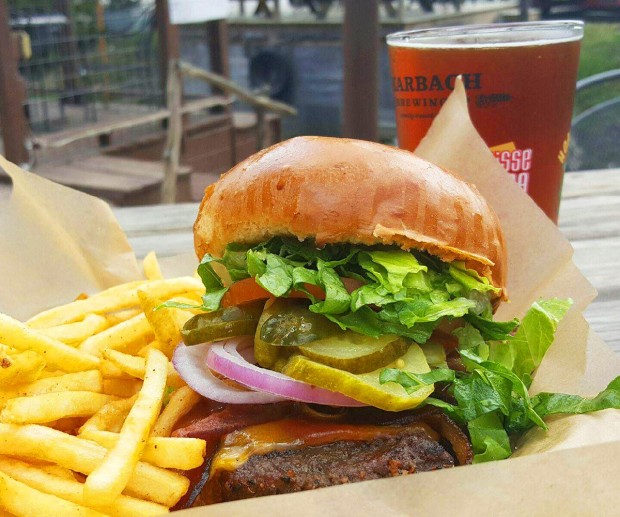 Burger at Canyon Creek Cafe