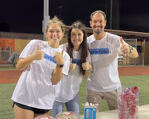 Boston Vaughan, Mia Granados, Coach Jeff Faircloth