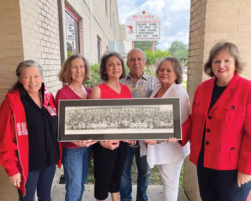 Mary Superville Kaspar, Barbara Beard, Judy Elkins, Jim Weston, Sharon Givens Little, Genny Steven