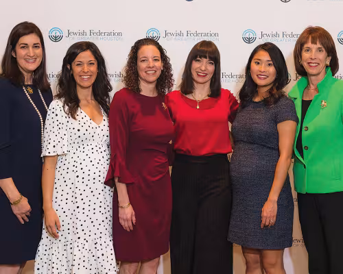 Elyse Spector Kalmans, Olivia Barvin, Kari Dunn Saratovsky, Ophira Eisenberg, Kaori Barvin, Martha Weisberg Barvin