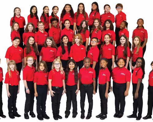 Members of the Advanced Chorus from Parker Elementary School