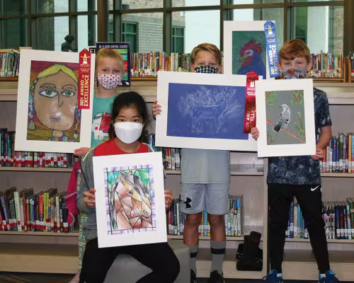 Ellie Hartensteiner, Kayla Yang, Collin Barber, Cameron Koy