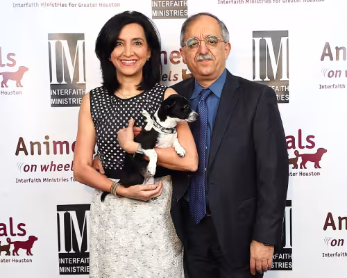 Nadia and Dr. Shahin Tavackoli with Oreo