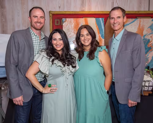 Peyton Jones, Rosie Murphy, and Jennifer and Justin Hall