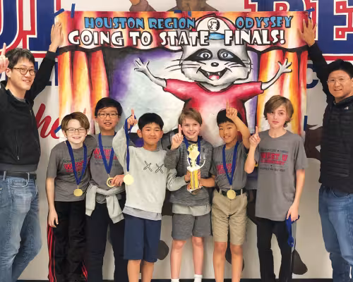 Odyssey of the Mind team at West University Elementary School