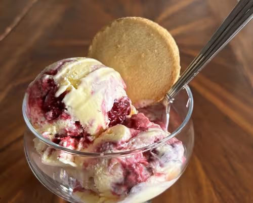 Blackberry Shortbread Swirl Ice Cream