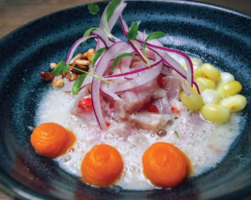 Classic Peruvian ceviche.