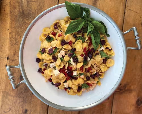 Chicken, Fresh Mozzarella, and Sundried Tomato Pasta Salad