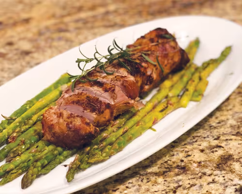 Roasted Rosemary Pork with Asparagus