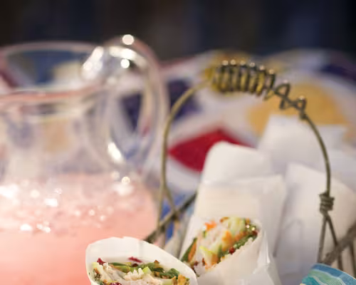 Turkey, Spinach, Blue Cheese and Cranberry Wraps