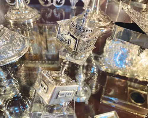 sterling silver Hanukkah dreidels