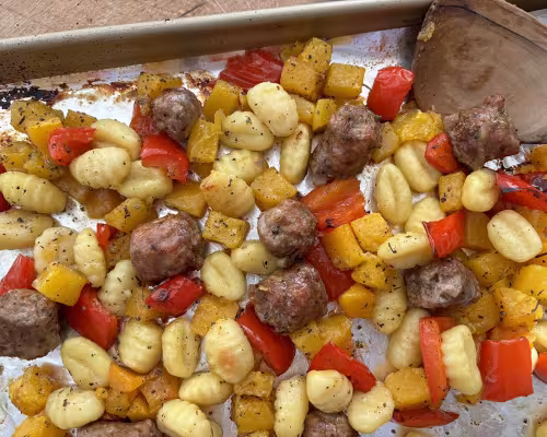Crispy Gnocchi with Sausage, Butternut Squash, and Sage