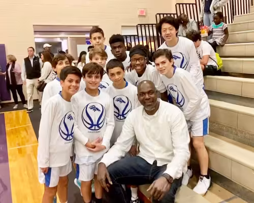 POMS seventh grade boys and Hakeem Olajuwon