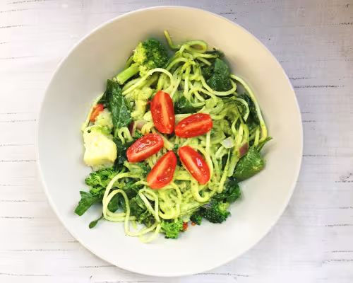 Pesto Avocado Zoodles