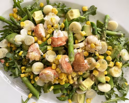 Lobster, Avocado, and Asparagus Salad