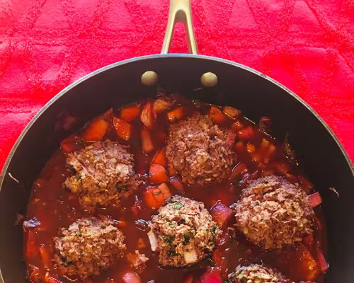 Meatless meatballs