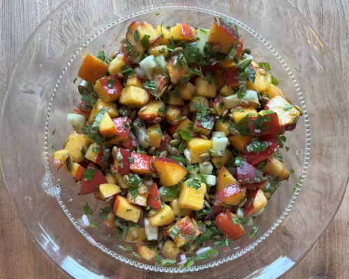 Peach and Cucumber Salad