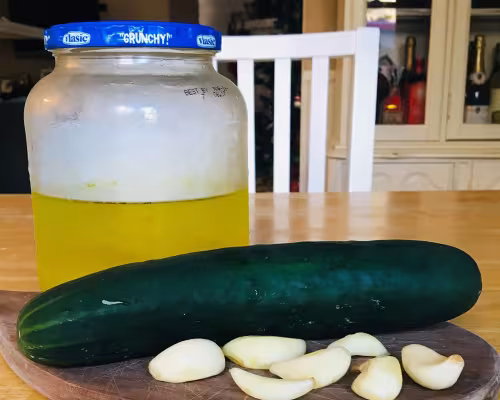 Pickled Garlic and Cucumber