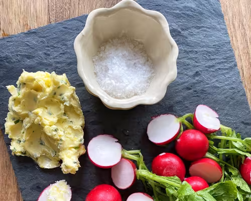Radishes with Herbed Butter and Sea Salt