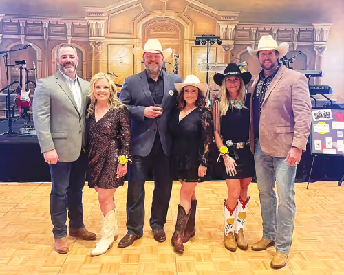 Derek and Rebekah James, Steven Fergus and Kristin Thomas, and Kim Huston and Ellis Taylor