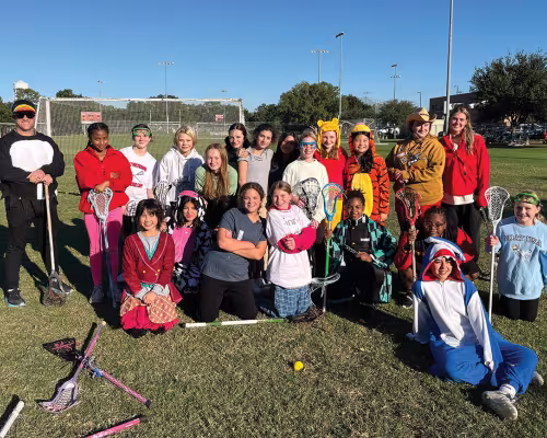 Pershing Middle School's club lacrosse team