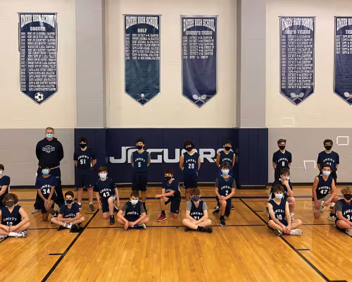 Emery/Weiner School seventh-grade boys basketball team