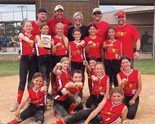 Spring Branch-Memorial Sports Association 10U Heat Red softball team