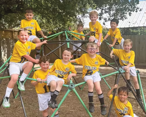 The Steelers flag football squad