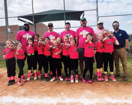 Spring Branch-Memorial Sports Association Crush 7U softball team