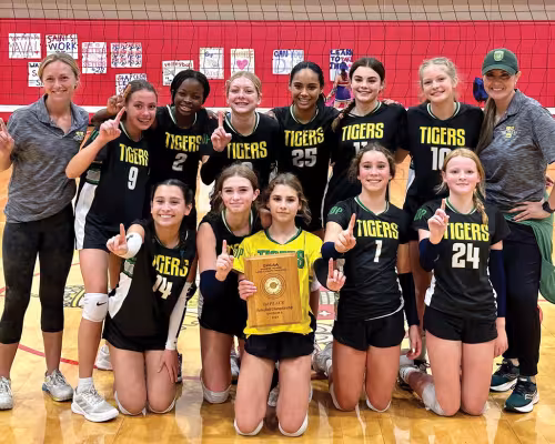 St. Vincent de Paul Catholic School girls’ varsity volleyball team