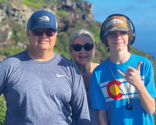 Jarret, Tracey, and Parker Reeves