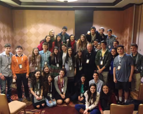High school students at AIPAC