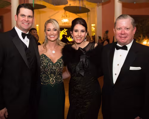 Kevin Comiskey, Charity Ball Chairman Amy Dunn, President Mary Margaret "Mimi" Foerster and Jarrod Foerster