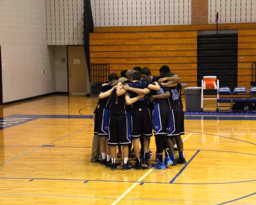 Houston Christian's basketball team. (Photo: Deborah Kopp)