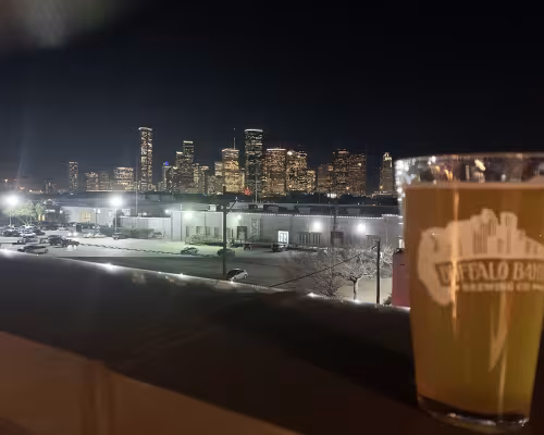 View from Buffalo Bayou Brewing Co.