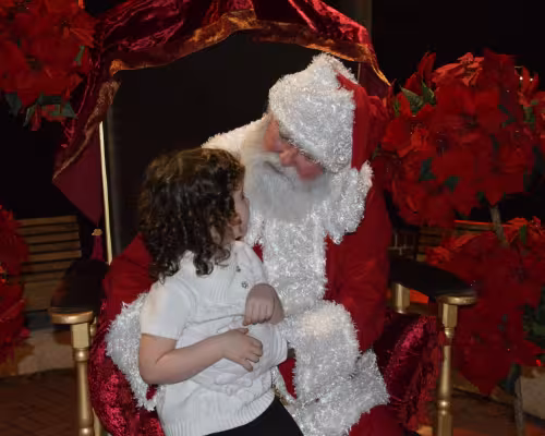 Santa Claus at the Annual Christmas Tree Lighting Ceremony in West U.