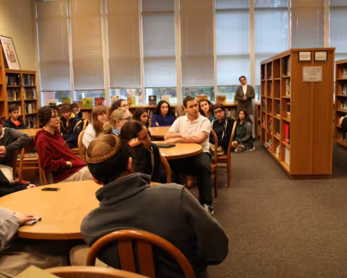 Sarah Davis, Texas State Rep. District 134, speaks to the Beren Academy High School.